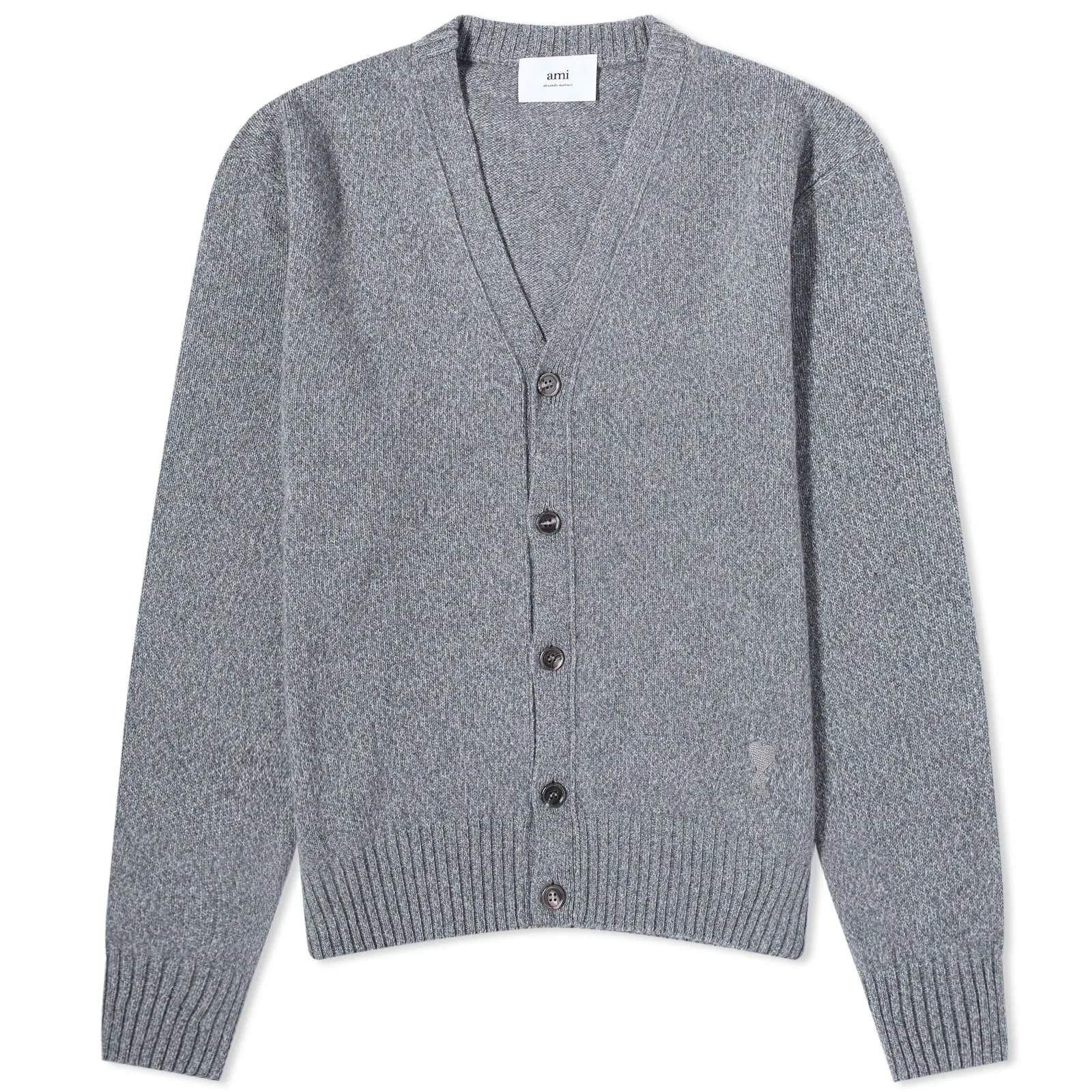 AMI Tonal Heart Cashmere Cardigan