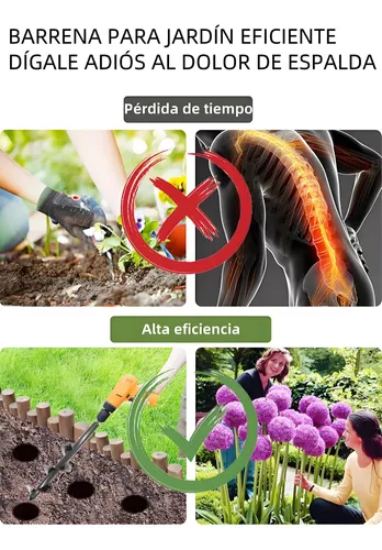 Broca Ahoyador Plantar Jardín Para Taladro 30 X 8 Cm Negro