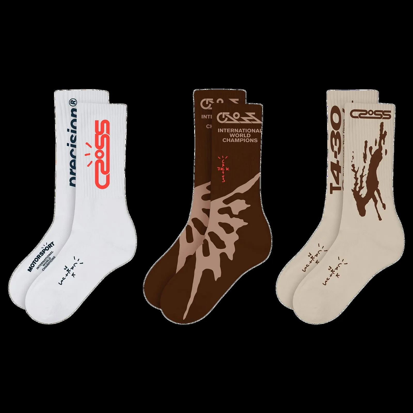 Cactus Jack by Travis Scott Crossover Socks 3 Pack