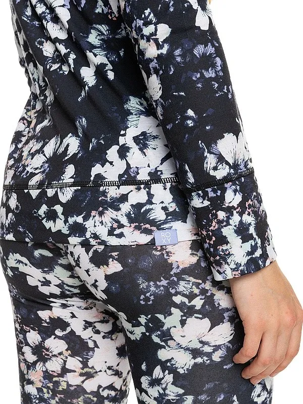 camisa Roxy Daybreak Top LS - KVJ1/True Black Black Flowers - women´s