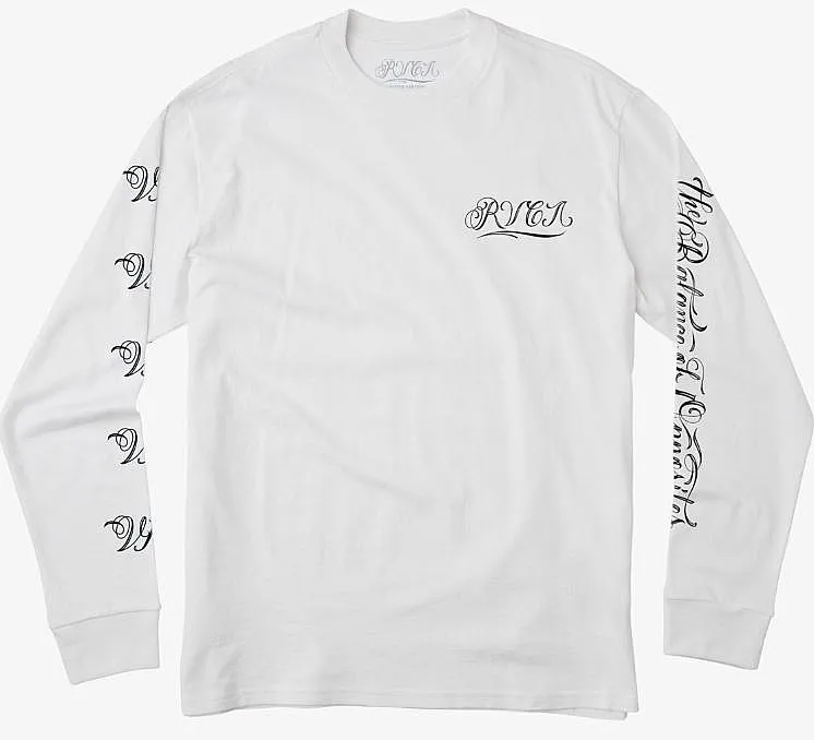 camisa RVCA Mister Cartoon Laugh Now LS - White - men´s