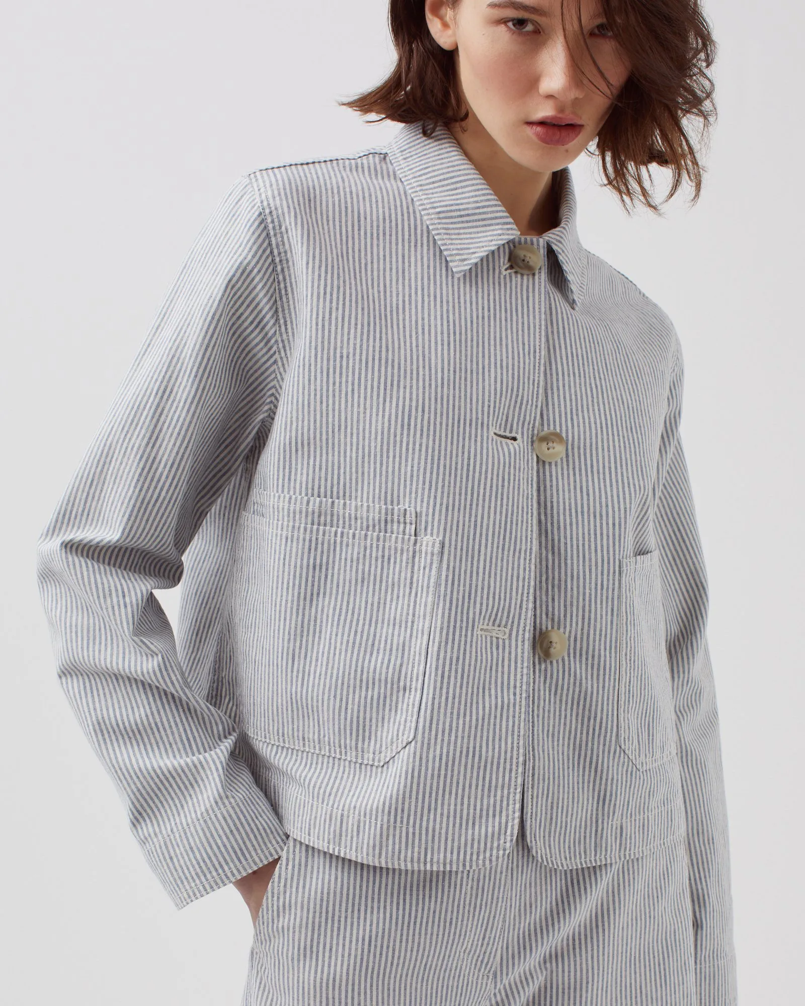 Chaqueta workwear blue mini st