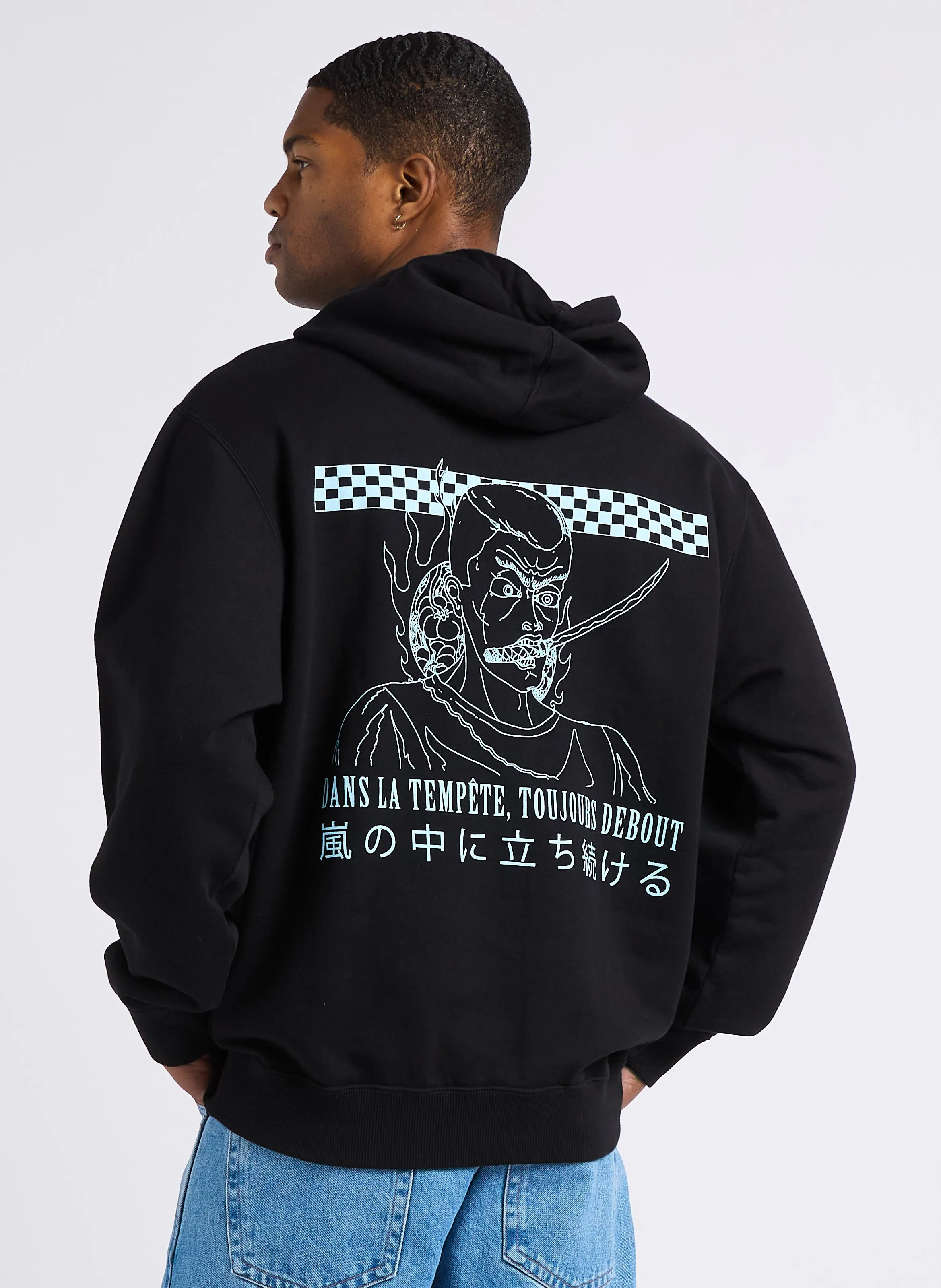 EDWIN DANS LA TEMPETE - Sudadera de algodón con capucha en negro
