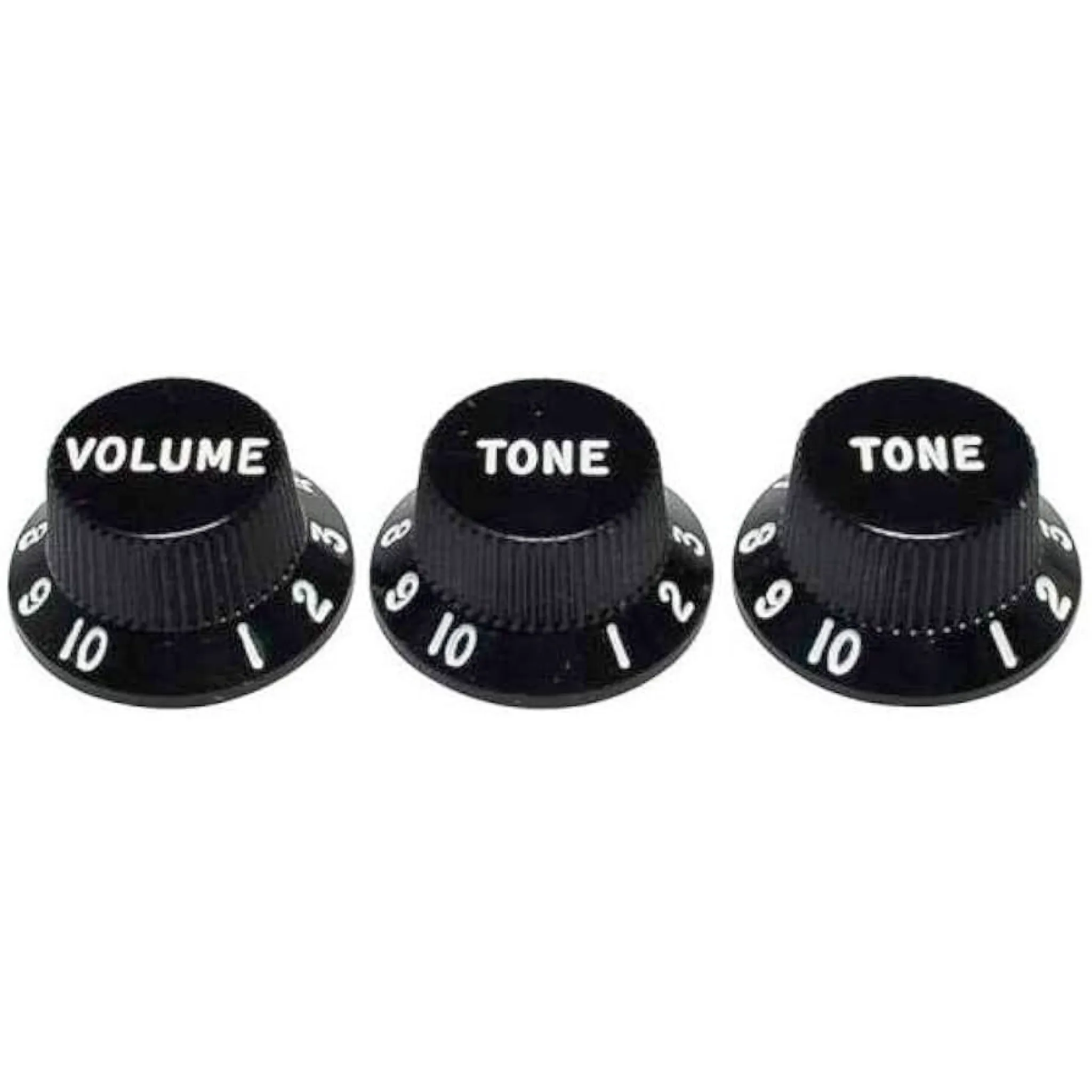 FENDER KNOBS STRAT BLACK 1VOL/2TONE