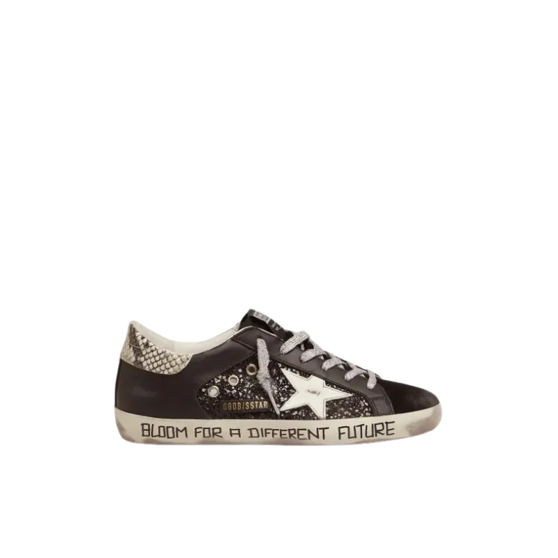 Golden Goose - Snake Heel Glitter