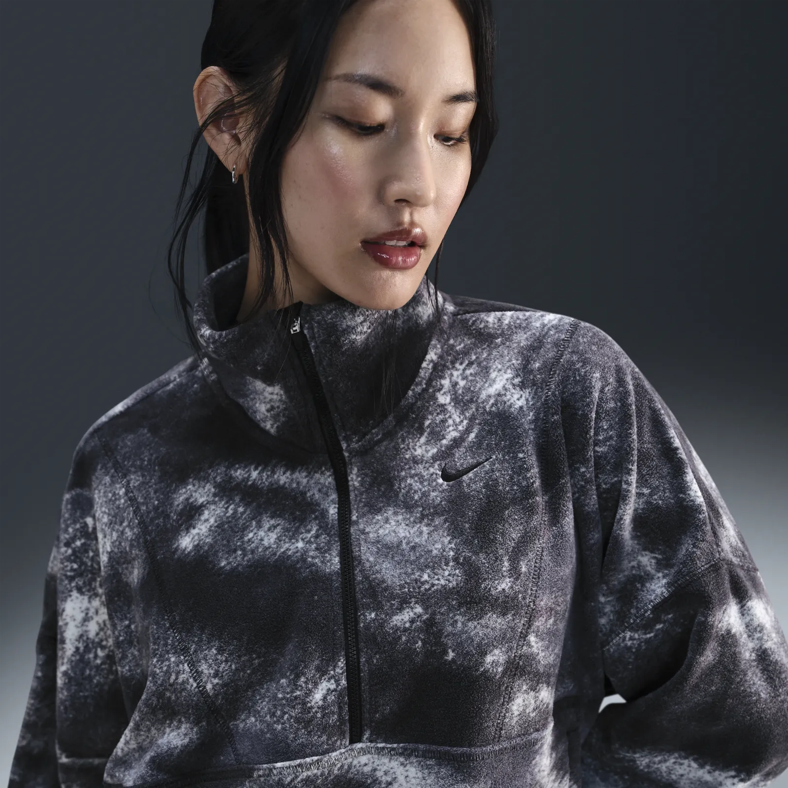 Nike One Fleece Printed Half-Zip Sweatshirt