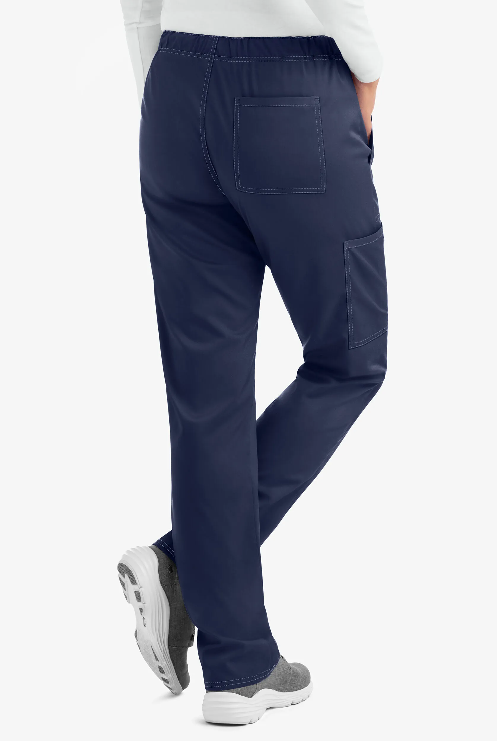 Pantalón médico unisex Cherokee Workwear Revolution petite tipo cargo con cordón ajustable y 4 bolsillos
