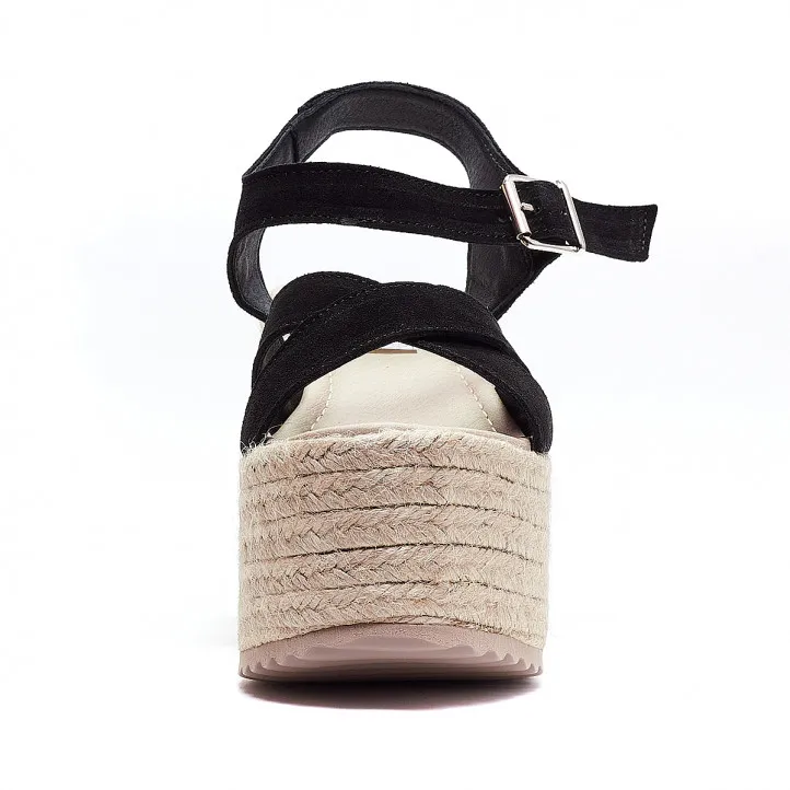 Sandalias plataformas Redlove gioamar con gran plataforma negras