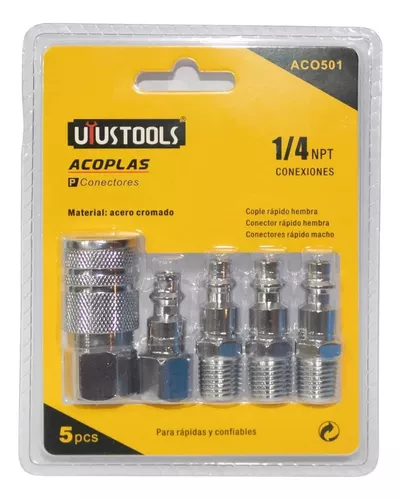 Set 5 Accesorios Acople Rápido Compresor Uyustools