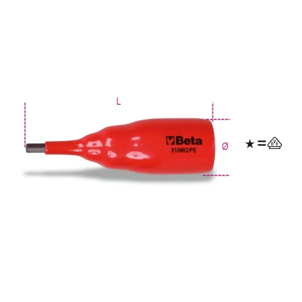 Vaso de 3/8" con punta Allen, aislado