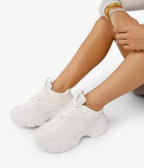 Zapatillas con plataforma blancas